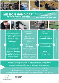 Offres d'emploi et formations en lien avec le handicap et l'inclusion. Renseignements auprès du service Vie étudiante - Mission handicap.